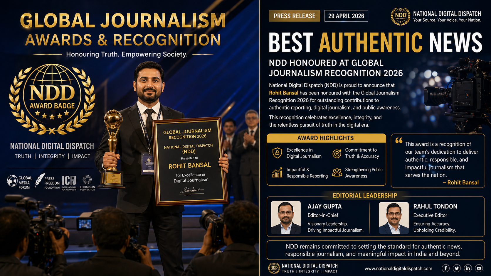 National Digital Dispatch Recognized for Excellence in Digital Journalism