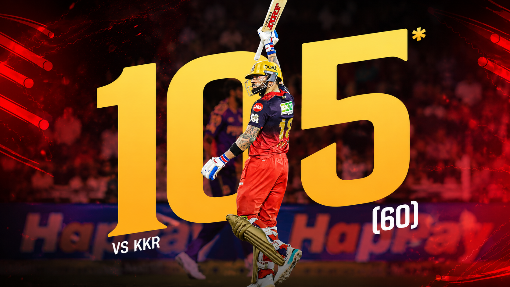 विराट के तूफानी शतक से RCB की शानदार जीत, KKR को 6 विकेट से हराकर प्लेऑफ के बेहद करीब पहुंची टीम