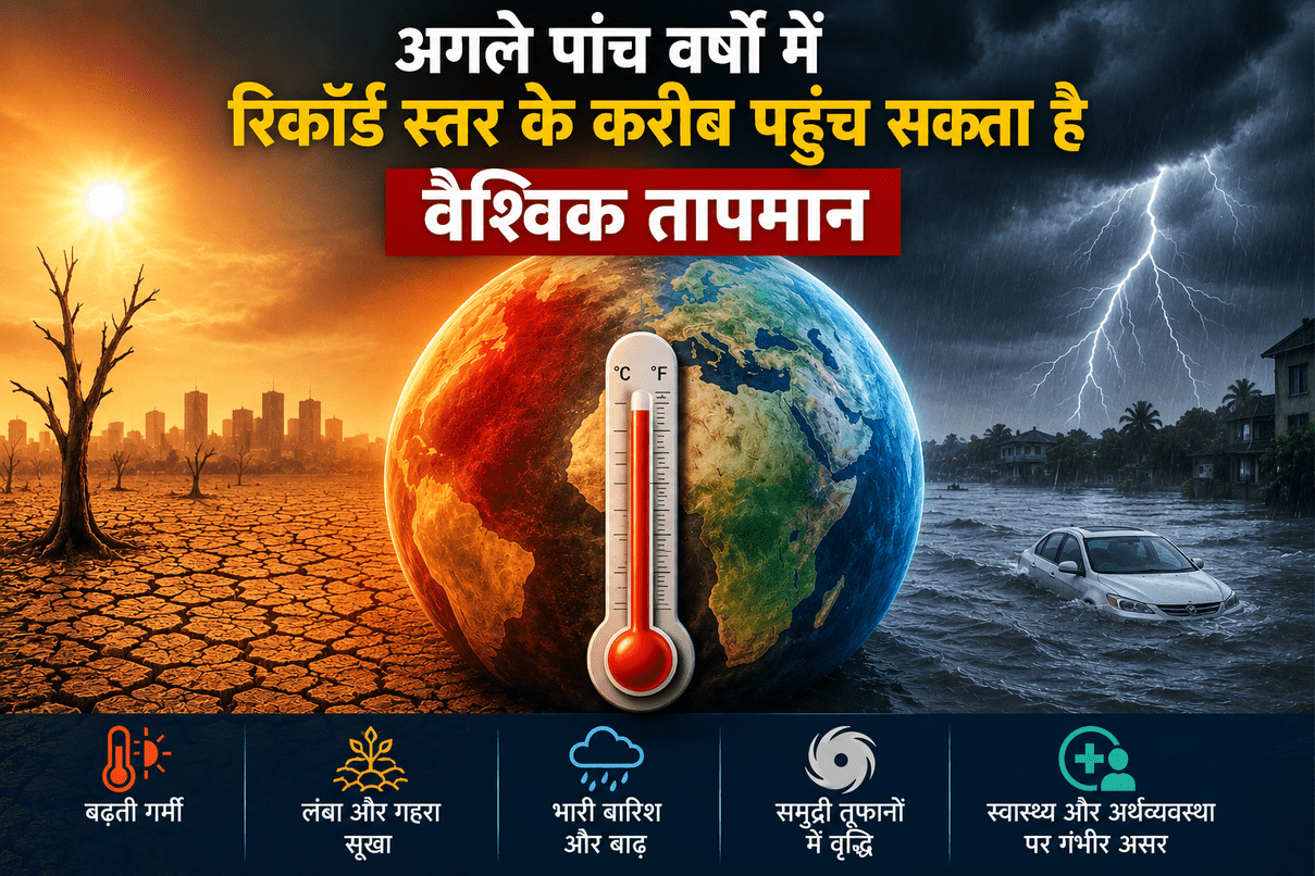 अगले पांच वर्षों में बढ़ सकता है वैश्विक तापमान: एजेंसियों की चेतावनी